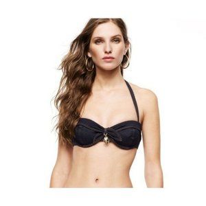 Juicy Couture Women's Y31065 Bikini Denim Halter Bra Top ( S )